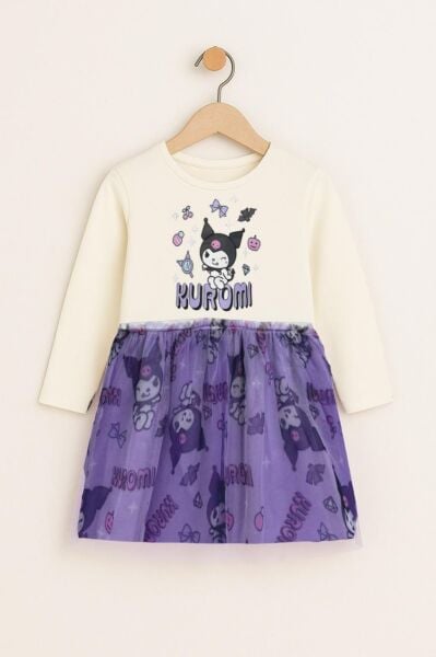 Kuromi tütü elbise beyaz/lila
