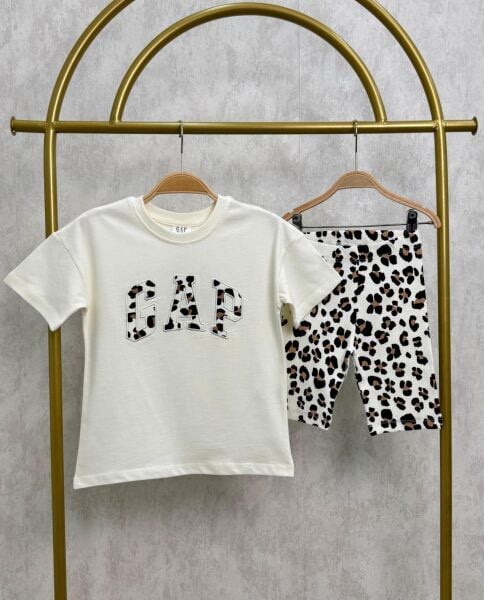 Leopar krem taytlı takım