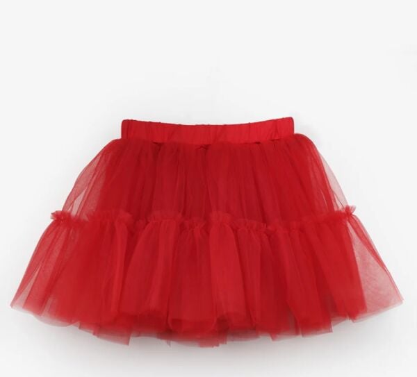 Kırmızı payet bluz ve etekli takım