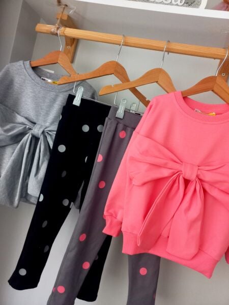 Fiyonk detaylı taytli takım gri