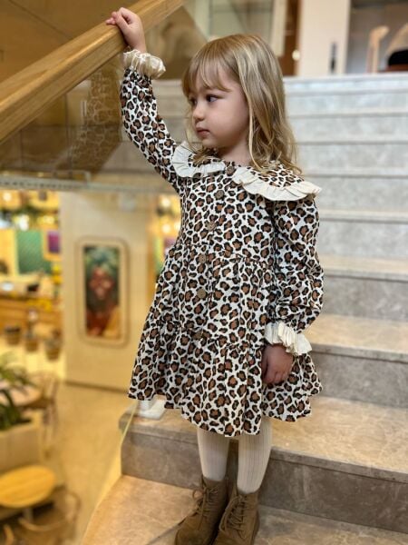 Leopar elbise 7/8 yaş