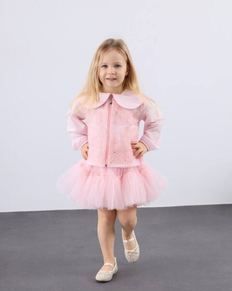 İnci detaylı tütü etek takım pembe !!30 Ocak kargo!!