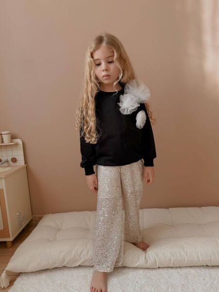 Tül detaylı payetli takım