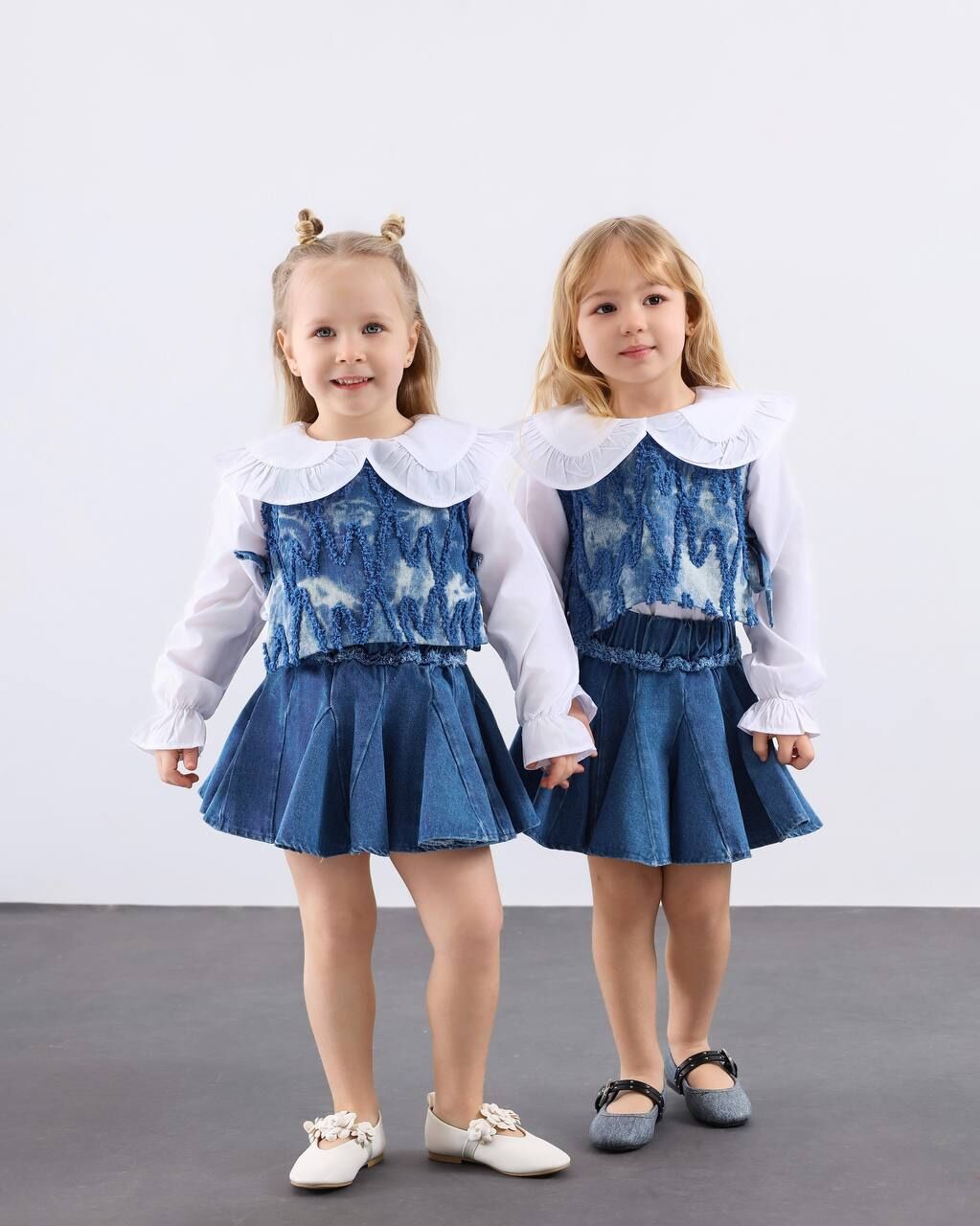 Denim üçlü set takım 9/10 yaş