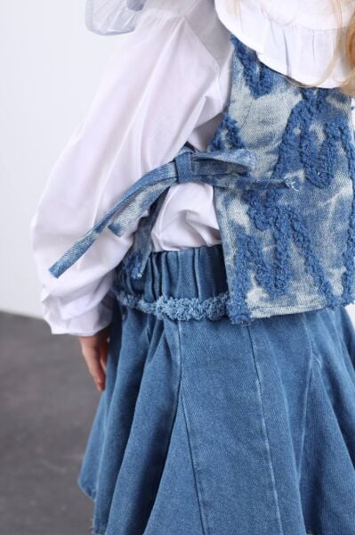 Denim üçlü set takım 9/10 yaş