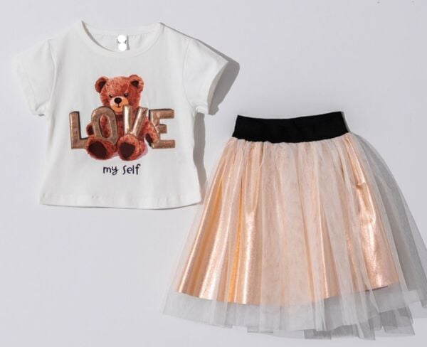 Love ayıcıklı beyaz takım