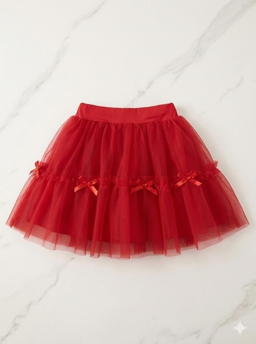 Kırmızı tütü etek