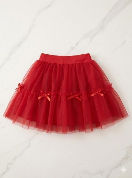 Kırmızı tütü etek