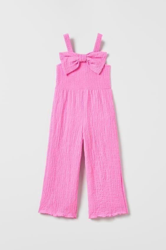 Pembe fiyonklu tulum