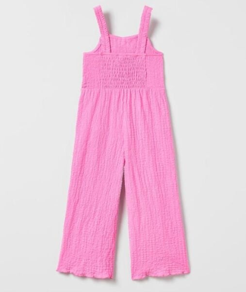 Pembe fiyonklu tulum