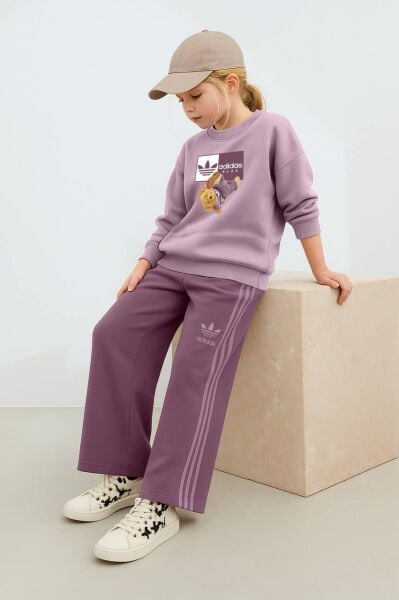 Teddy Bear çizgili takım mürdüm