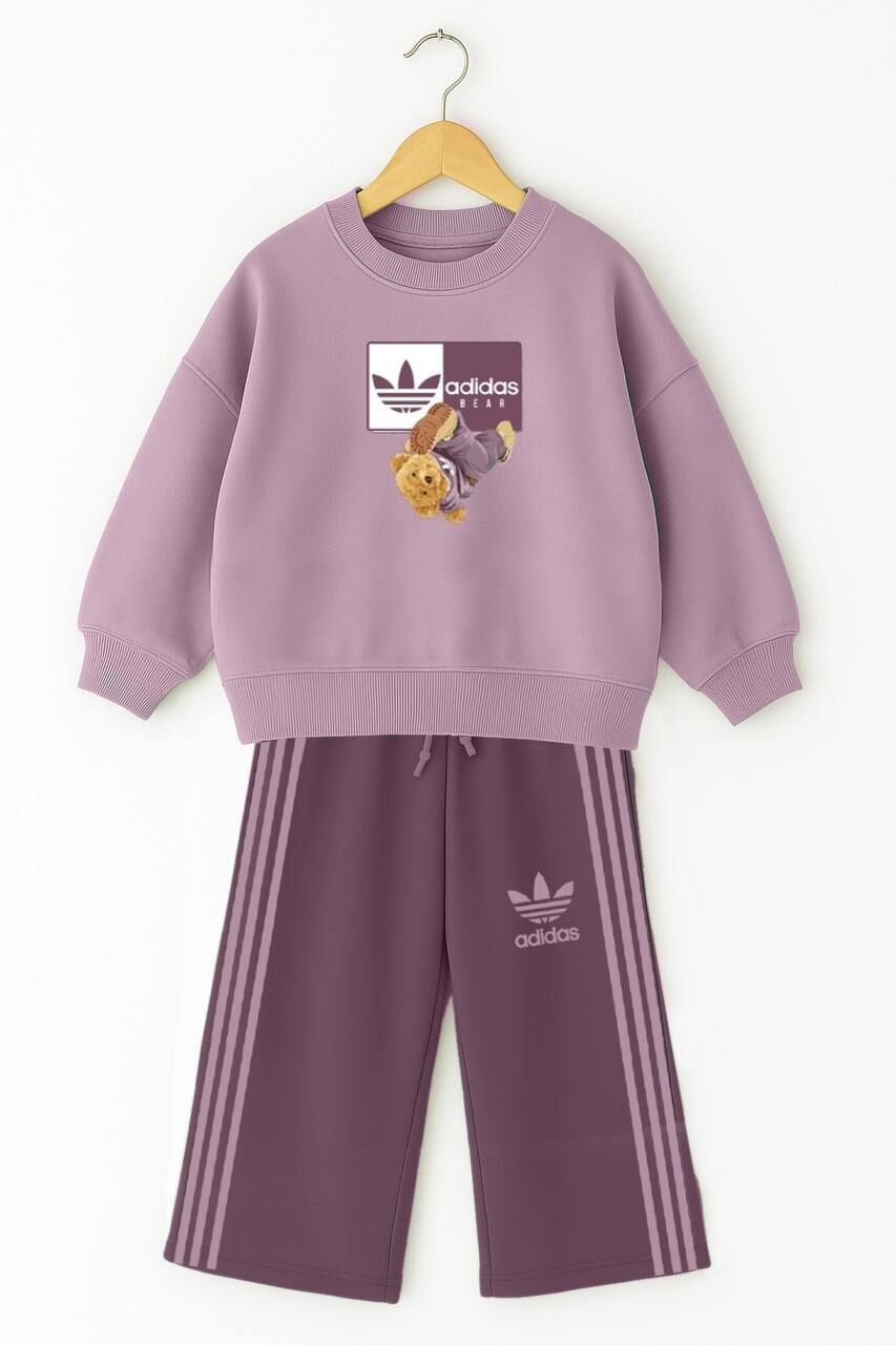 Teddy Bear çizgili takım mürdüm