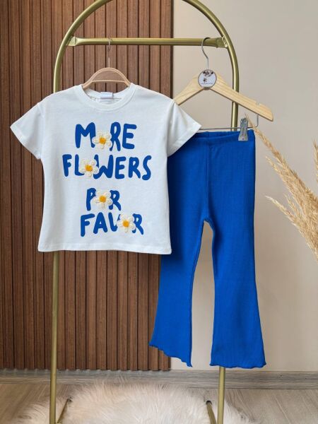 Flower punch işlemeli taytlı takım