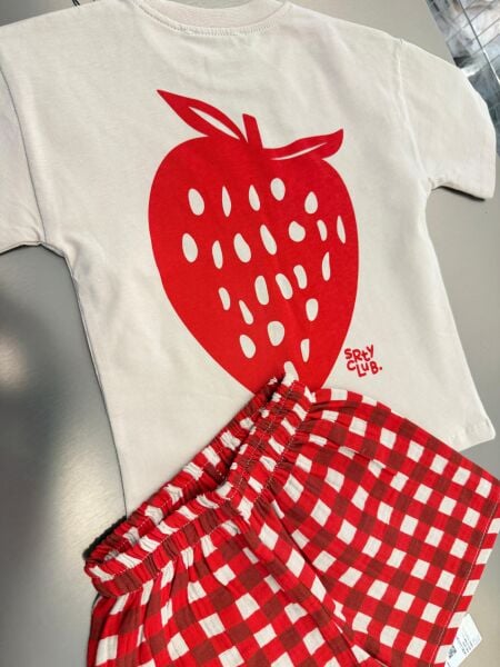 Laciel strawberry müslin takım