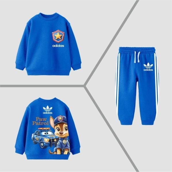 Paw patrol çizgili takım mavi