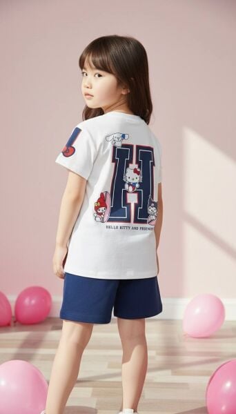 Karakter baskılı şortlu takım