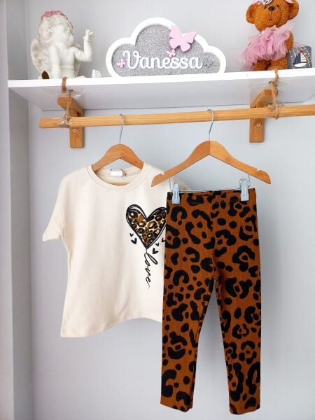Love leopar taytlı takım