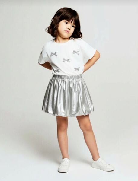 Fiyonk aplikeli balon etekli takım