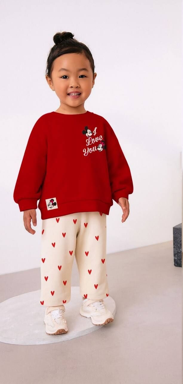 Minnie Kalp baskılı takım