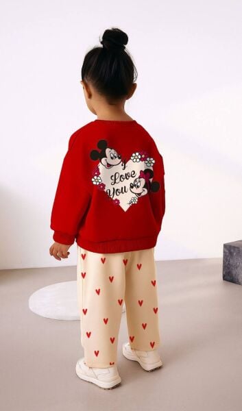 Minnie Kalp baskılı takım