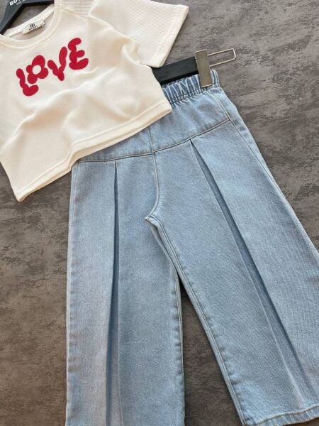 Love denim pantolonlu takım