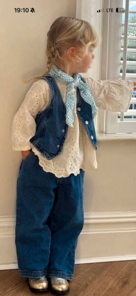 Laciel denim yelek pantolon takım