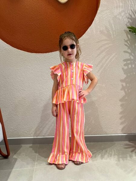 Müslin çizgili takım