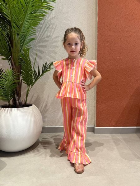 Müslin çizgili takım