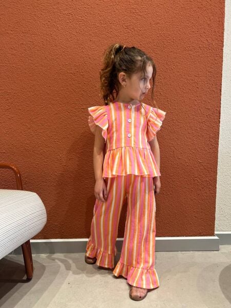 Müslin çizgili takım