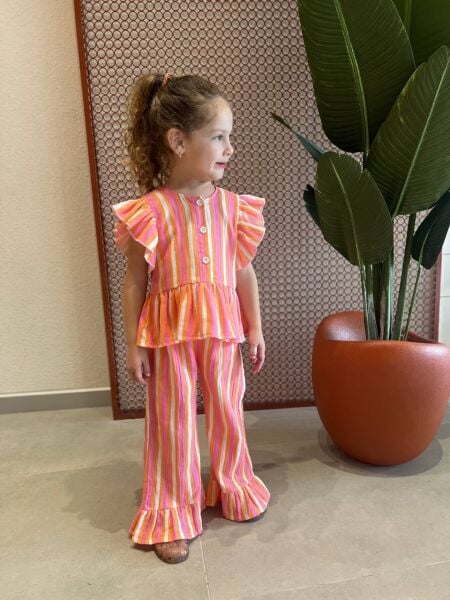 Müslin çizgili takım