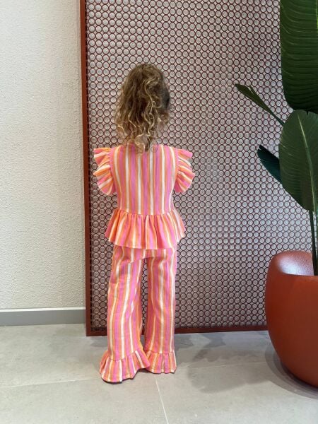 Müslin çizgili takım