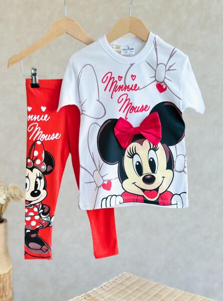 Minnie fiyonklu taytlı takım