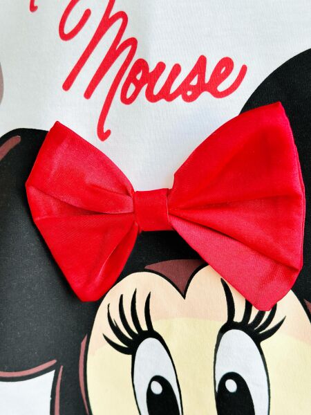 Minnie fiyonklu taytlı takım