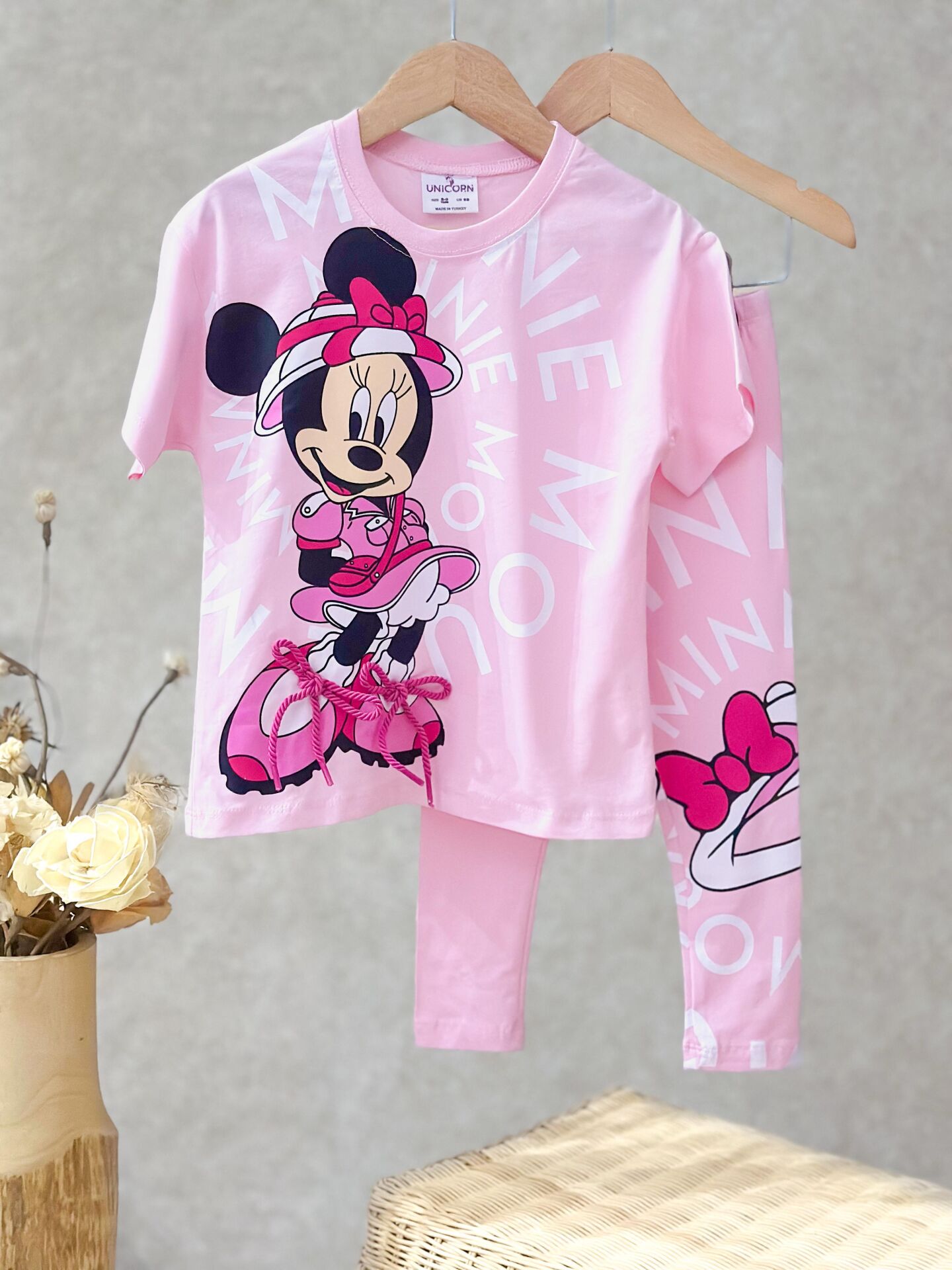 Minnie bağcık detaylı taytlı takım