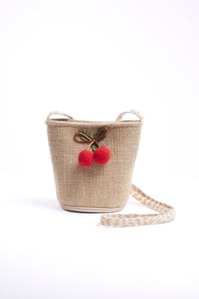 Kiraz hasır çanta