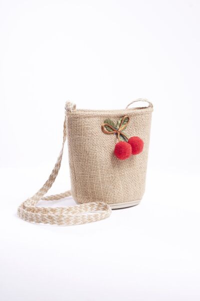 Kiraz hasır çanta