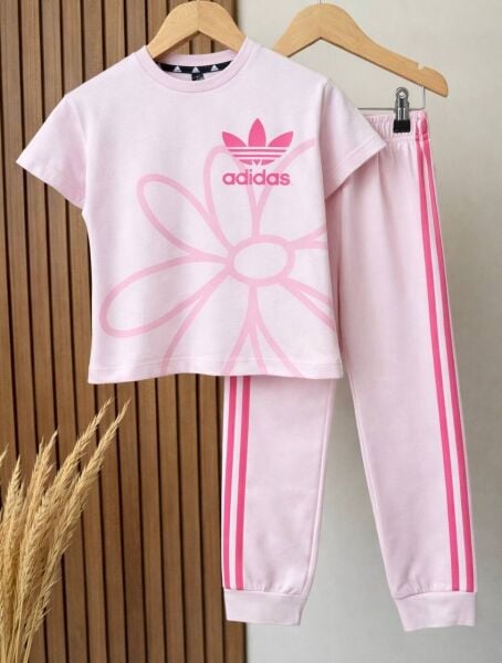 Çiçek baskılı eşofman takımı Pembe