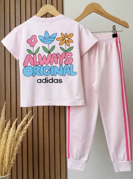 Çiçek baskılı eşofman takımı Pembe