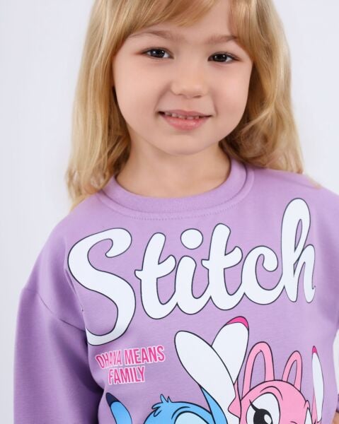 Stitch iki iplik takım lila