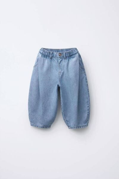 Açık mavi balon denim pantolon