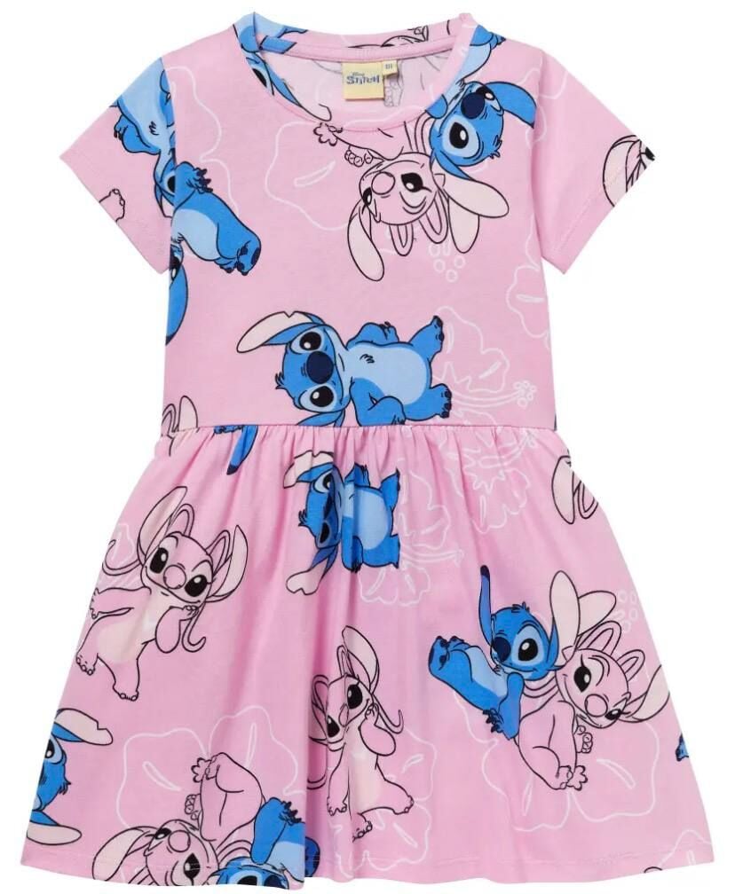 Karakter detaylı pamuklu penye elbise Pembe