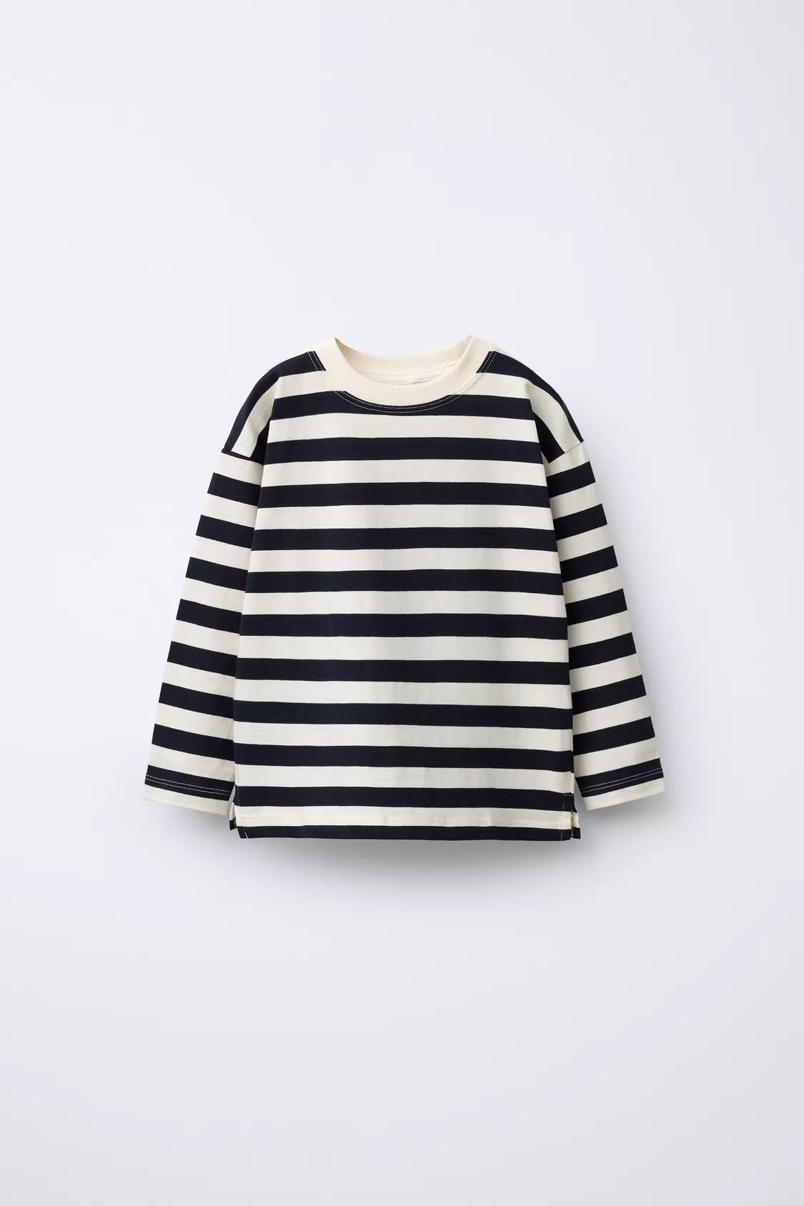 Siyah çizgili basic sweat