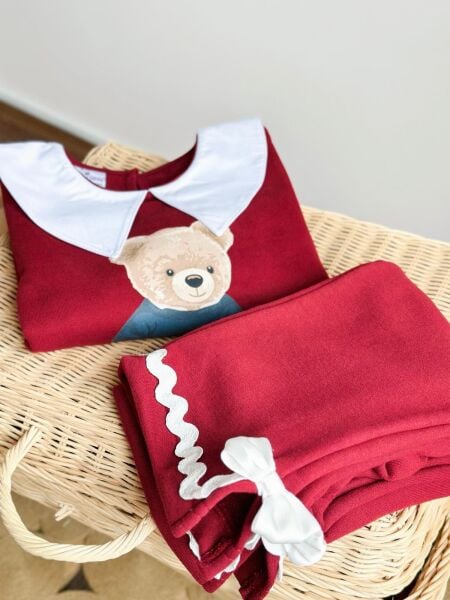 Teddy yaka detaylı takım