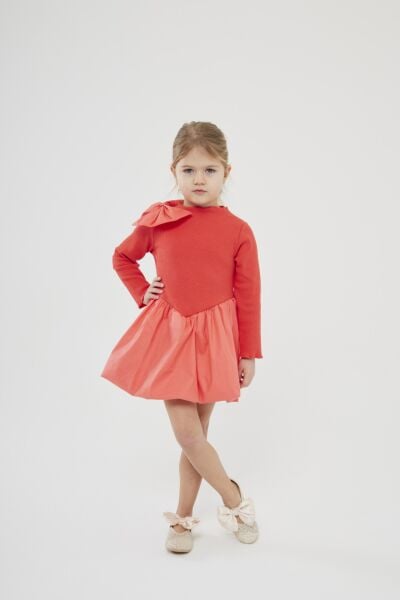 Fiyonk detaylı balon elbise