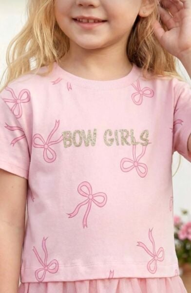 Fiyonk baskılı tütü elbise