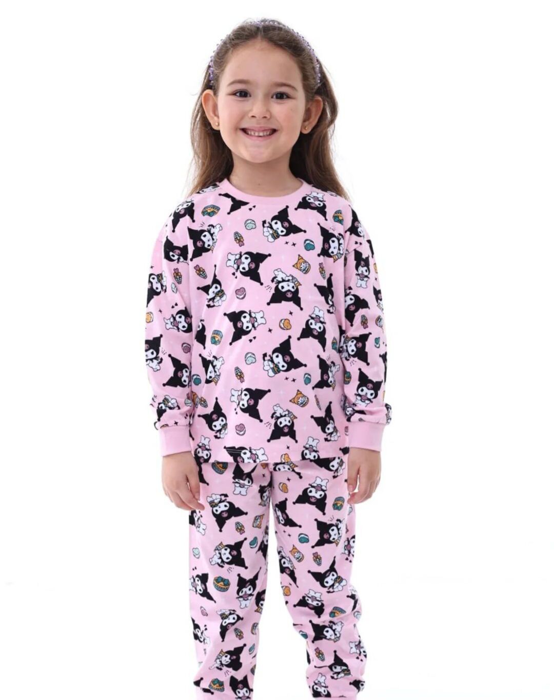 Kuromi pijama takımı Pembe