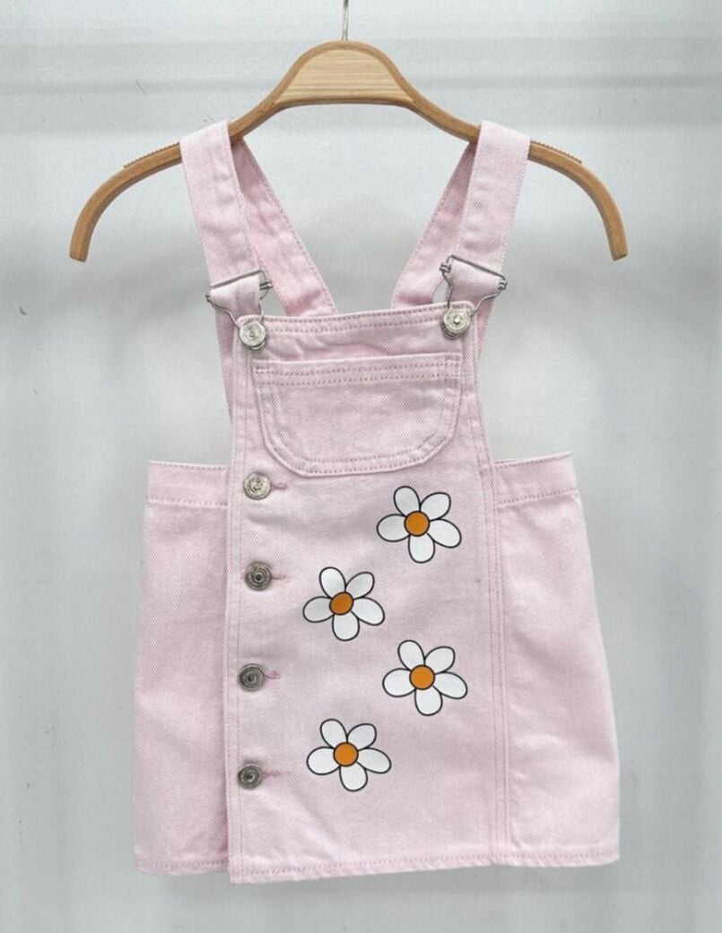 Papatyali pudra denim jile