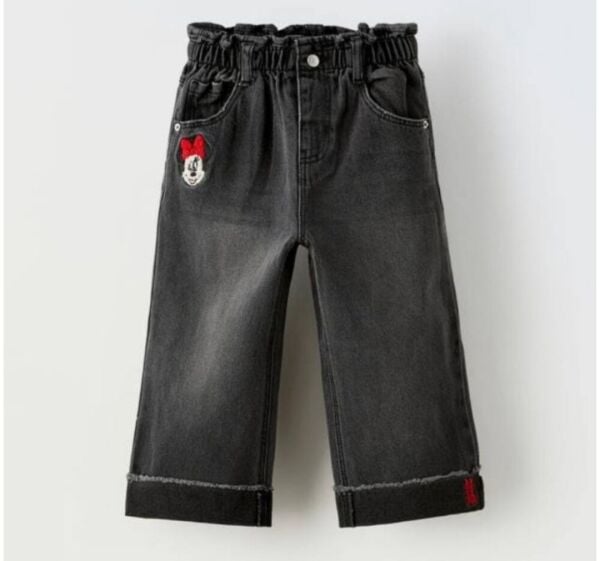 Minnie siyah denim pantolon