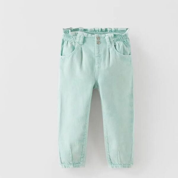 Su yesili denim Jean