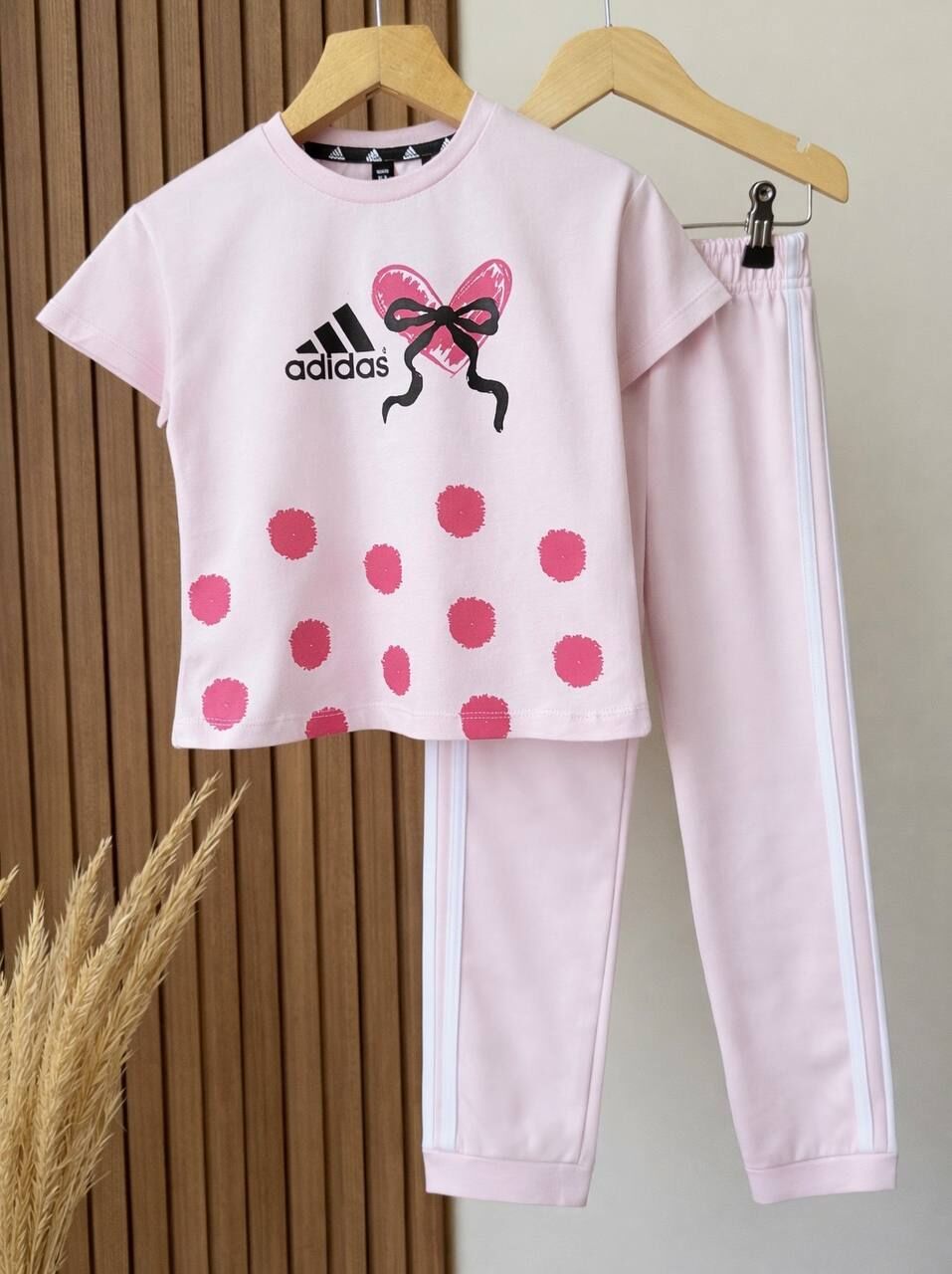 Fiyonk baskılı eşofman takımı Pembe